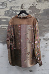 Aviva Jifei Xue Antique Fabric Silk Splicing Handmade Kimono Long Sleeve Shirt Collection AJX-CO-KPLS-BR-ZONG 8